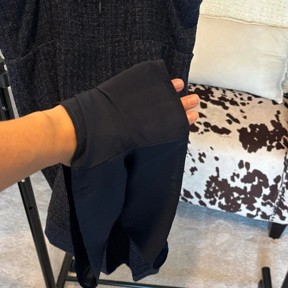 NWT Abercrombie & Fitch Small Tall Dark Blue Tweed skort Dress - Picture 6 of 11